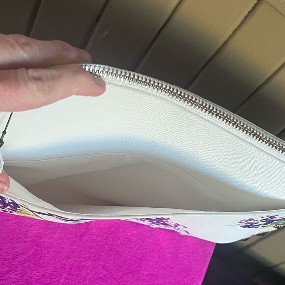 White House Black Market Faux Leather White Purple Lilac Silver Stud Wrislet - Picture 4 of 8